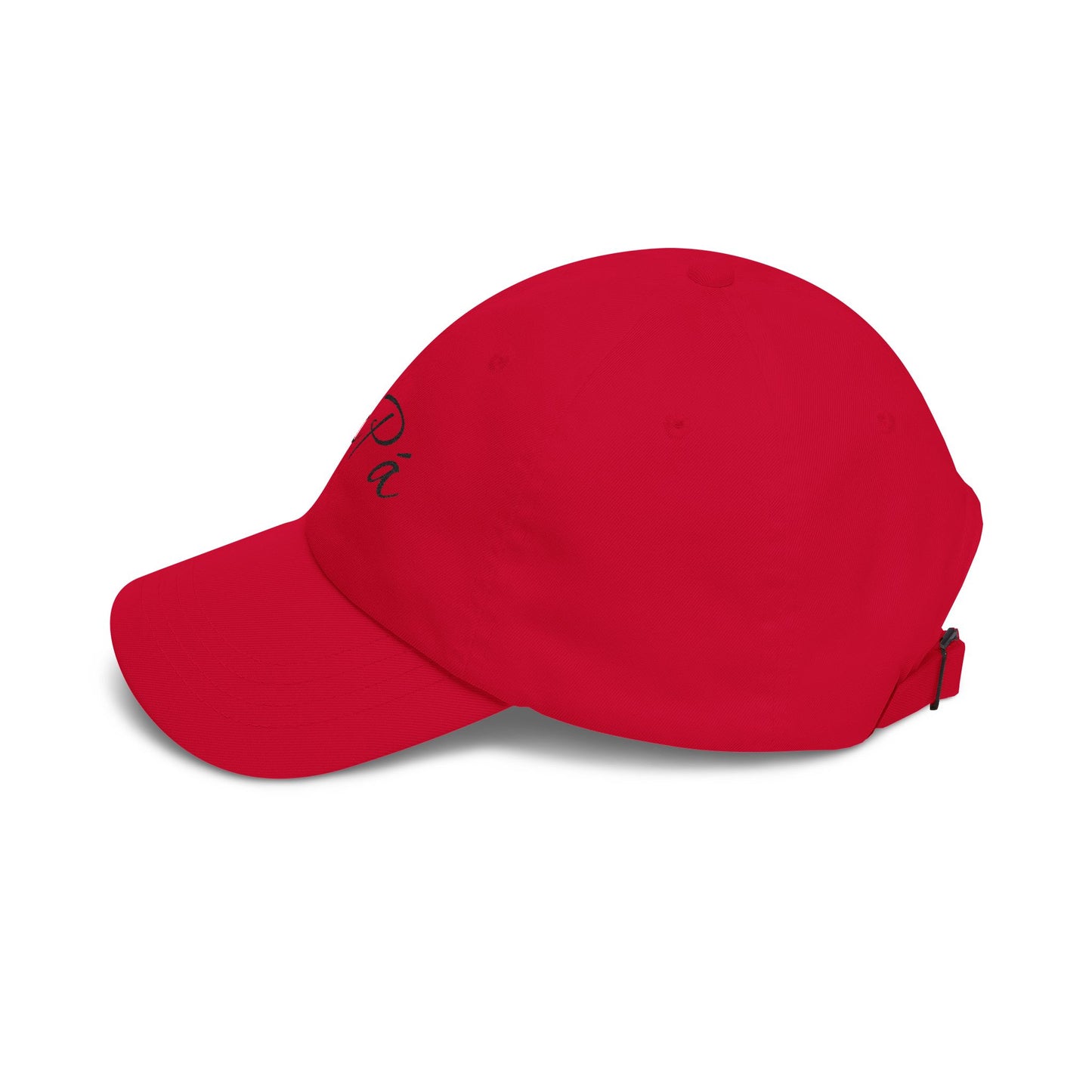Papá script embroidery Dad Cap | White adjustable hat