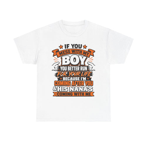 Mess With My Boy T-Shirt | Protective Mom Dad Shirt, Funny Graphic Tee
