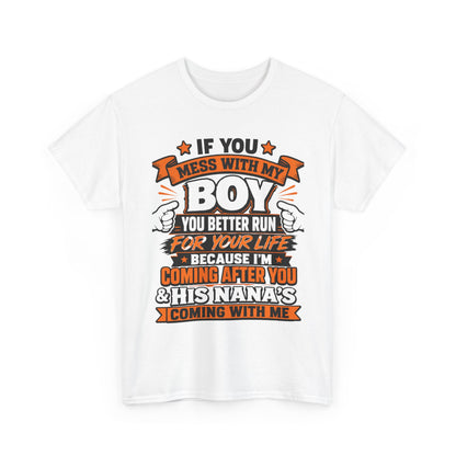 Mess With My Boy T-Shirt | Protective Mom Dad Shirt, Funny Graphic Tee