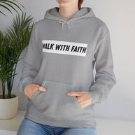 Sudadera con capucha Camina con fe — Sudadera cristiana inspiradora