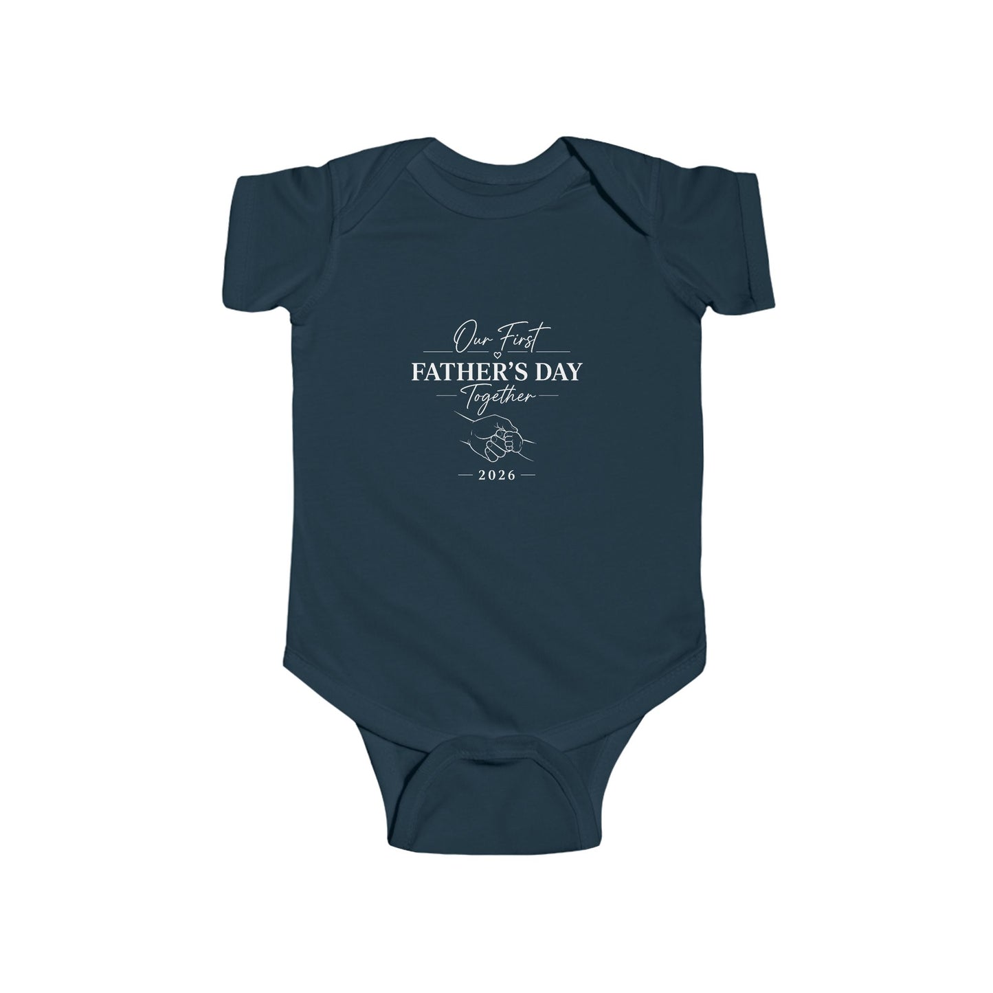 Our First Father's Day, Custom Matching Baby's Bodysuit