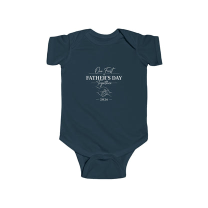 Our First Father's Day, Custom Matching Baby's Bodysuit