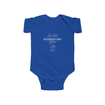 Our First Father's Day, Custom Matching Baby's Bodysuit