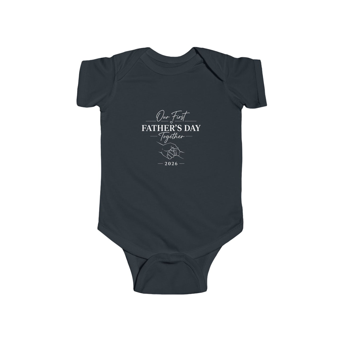 Our First Father's Day, Custom Matching Baby's Bodysuit
