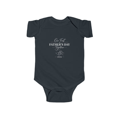 Our First Father's Day, Custom Matching Baby's Bodysuit