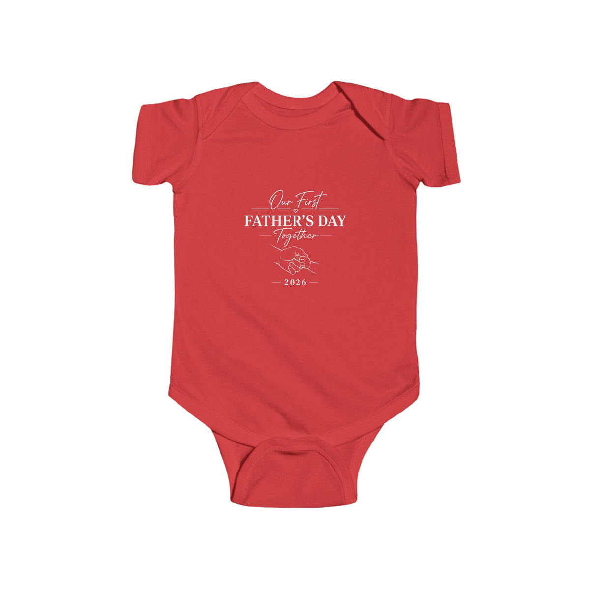 Our First Father's Day, Custom Matching Baby's Bodysuit