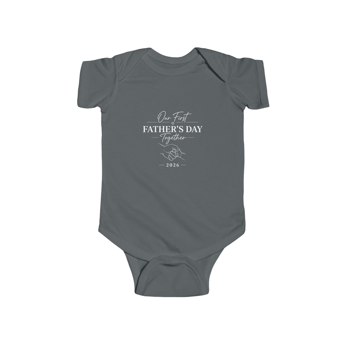 Our First Father's Day, Custom Matching Baby's Bodysuit