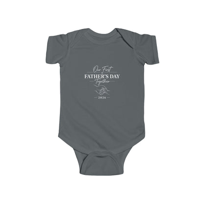 Our First Father's Day, Custom Matching Baby's Bodysuit