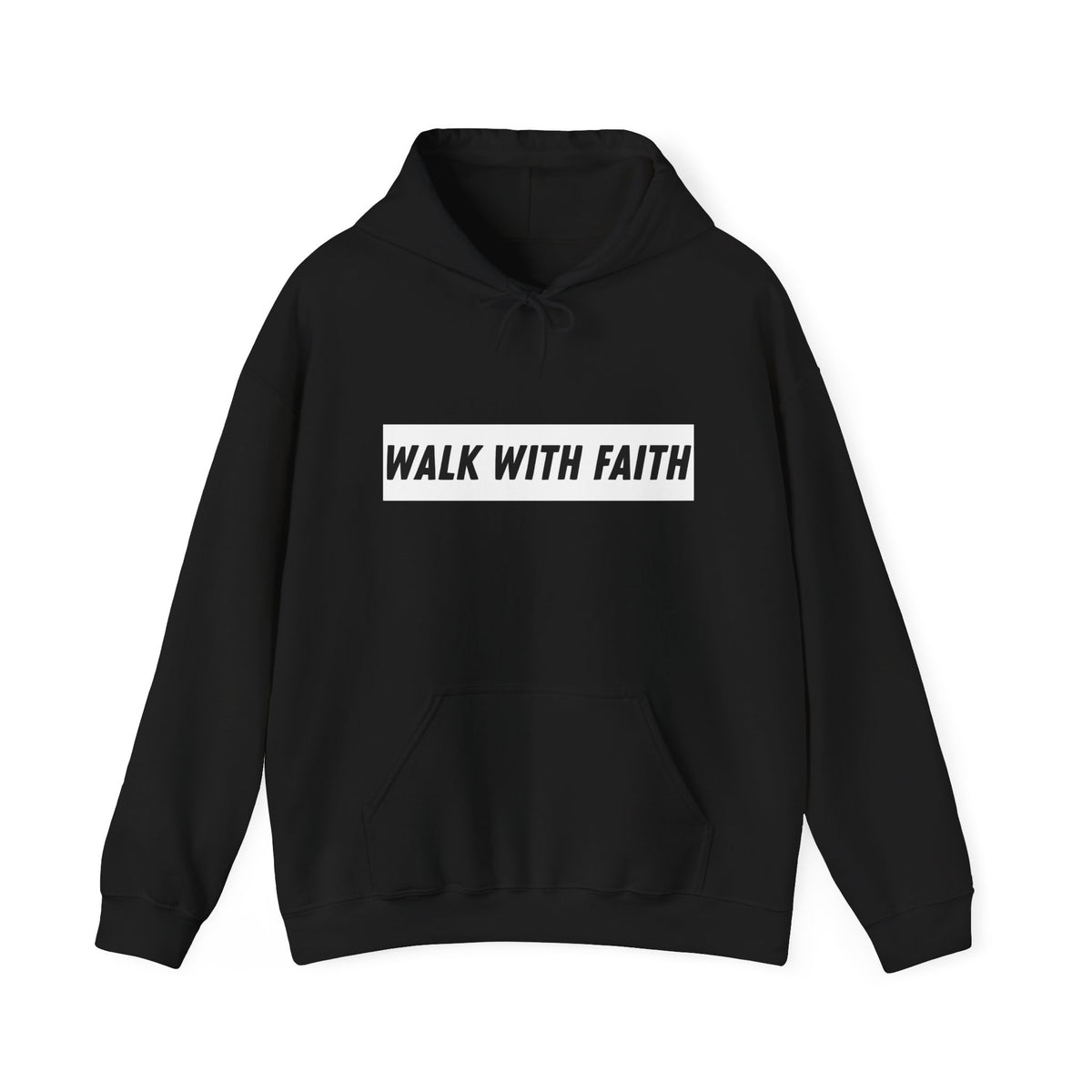 Sudadera con capucha Camina con fe — Sudadera cristiana inspiradora