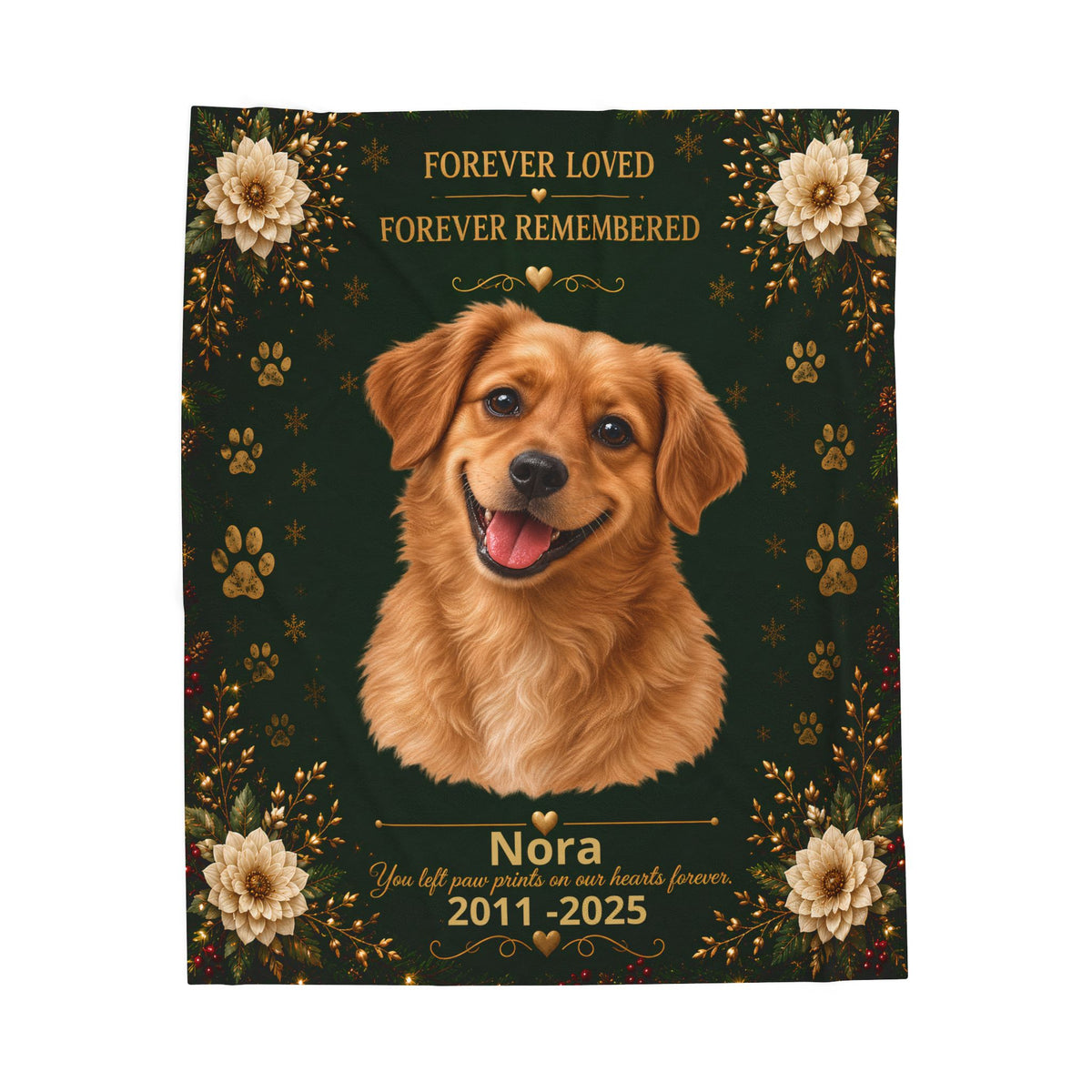 Forever Loved, Forever Remembered™ — Personalized Pet Memorial Blanket