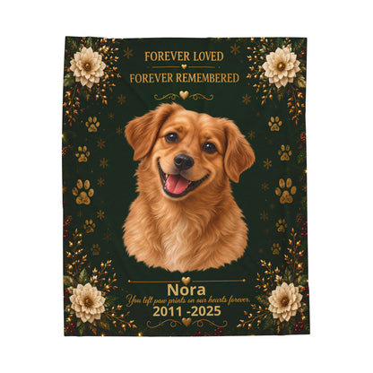 Forever Loved, Forever Remembered™ — Personalized Pet Memorial Blanket
