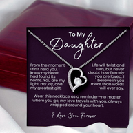 Para mi hija: Collar amor eterno brillante con mensaje emotivo