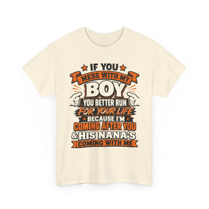 Mess With My Boy T-Shirt | Protective Mom Dad Shirt, Funny Graphic Tee