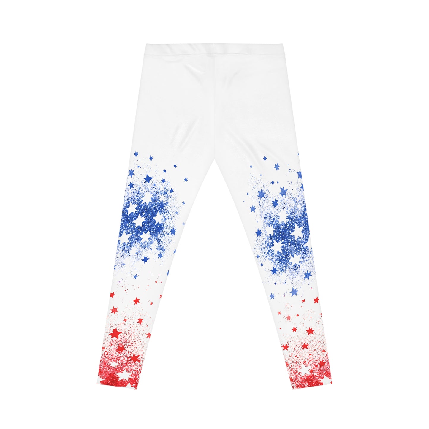 Red White Blue Star Gradient Leggings