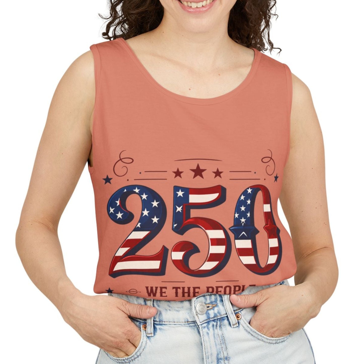 250 Anniversary Stars & Stripes We The People Tank Top | Patriotic USA