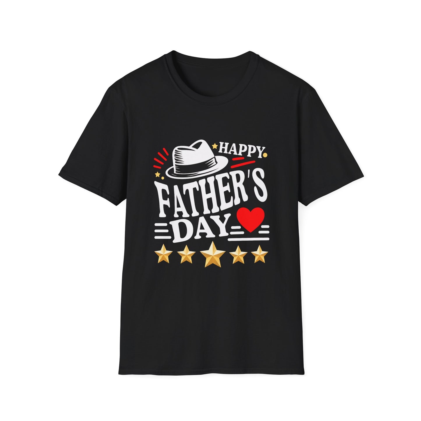 Happy Father's Day heart and stars T-Shirt | Father's Day Tee