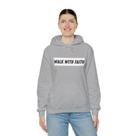 Sudadera con capucha Camina con fe — Sudadera cristiana inspiradora