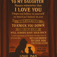 Daughter Love Keepsake Blanket