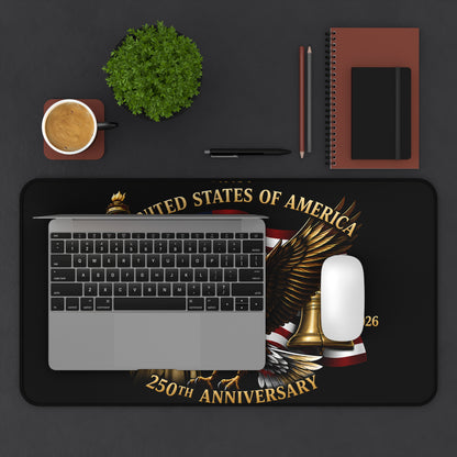 United States 250th Anniversary Eagle Statue of Liberty Desk Mat | Flag Liberty Bell