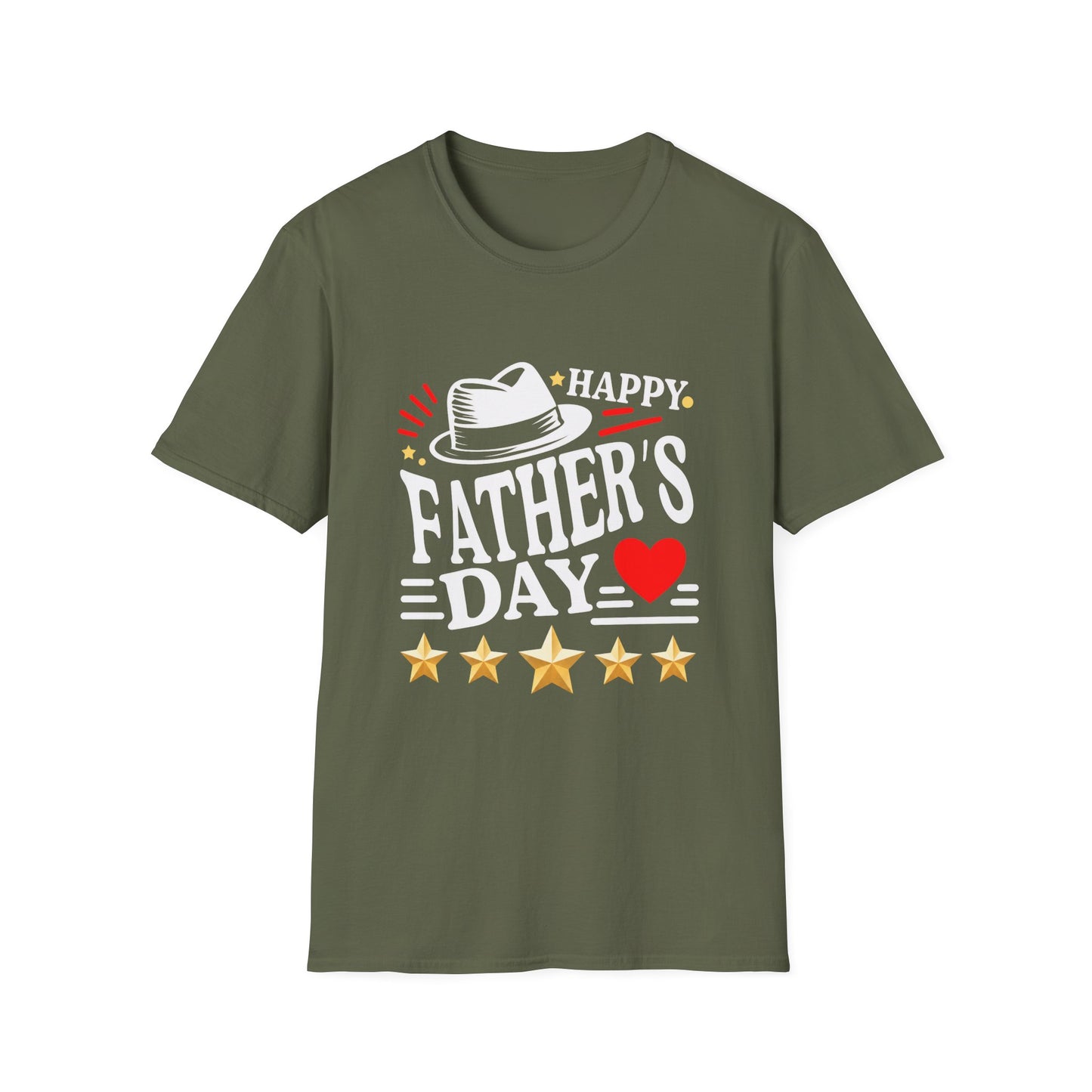 Happy Father's Day heart and stars T-Shirt | Father's Day Tee