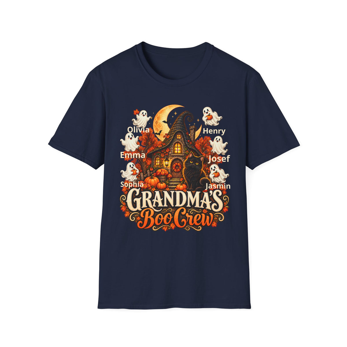 Grandma’s Boo Crew Personalized Halloween T-Shirt