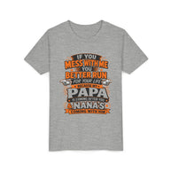 ¿Te metes conmigo? Corre por tu vida. Camiseta Juvenil | Camiseta Divertida