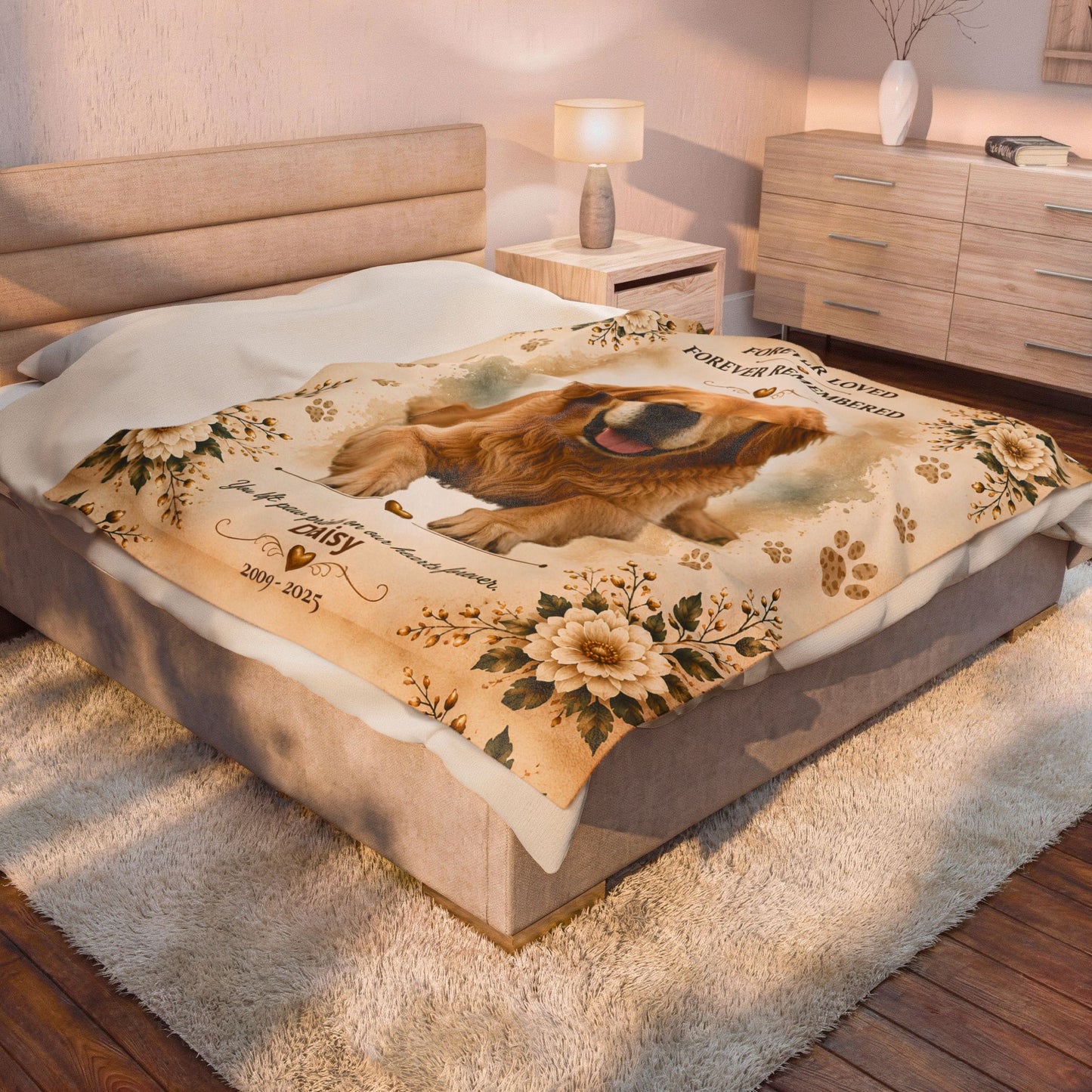 Personalized Pet Memorial Blanket – Forever Loved