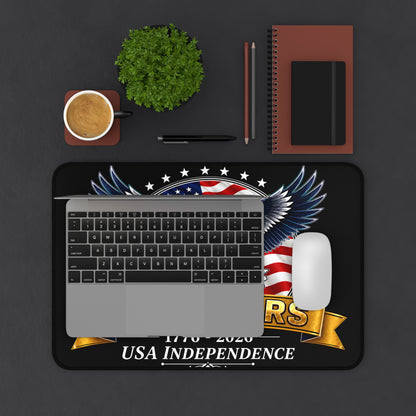 250 Years USA Independence Desk Mat | Bald Eagle American Flag 1776-2026