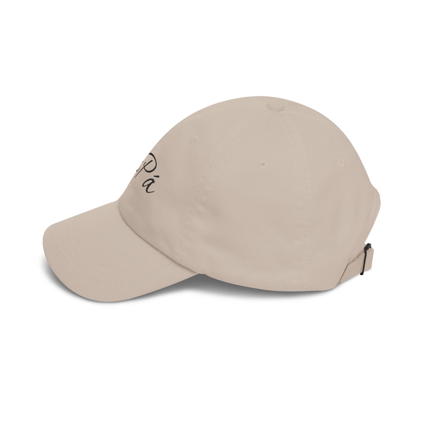Papá script embroidery Dad Cap | White adjustable hat