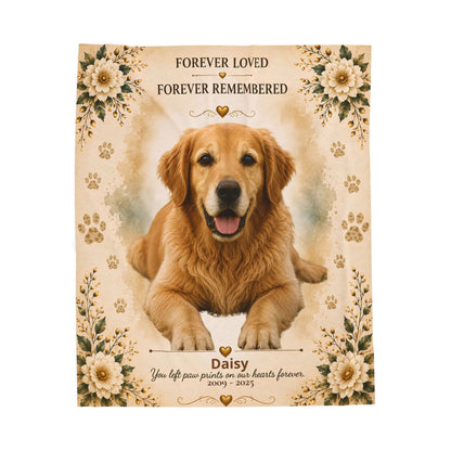 Personalized Pet Memorial Blanket – Forever Loved