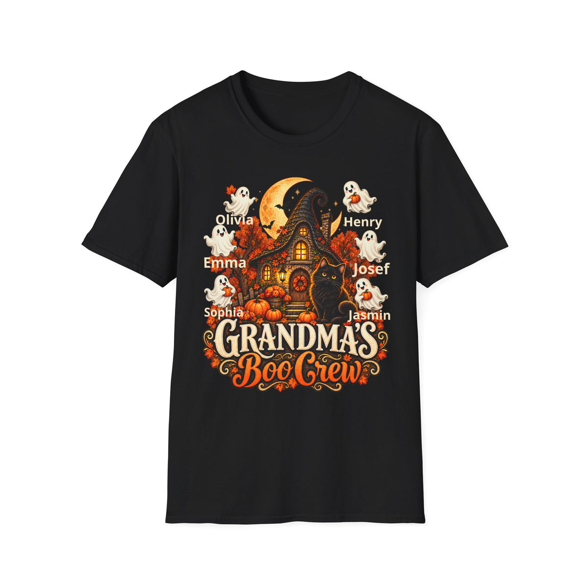 Grandma’s Boo Crew Personalized Halloween T-Shirt
