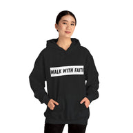 Sudadera con capucha Camina con fe — Sudadera cristiana inspiradora