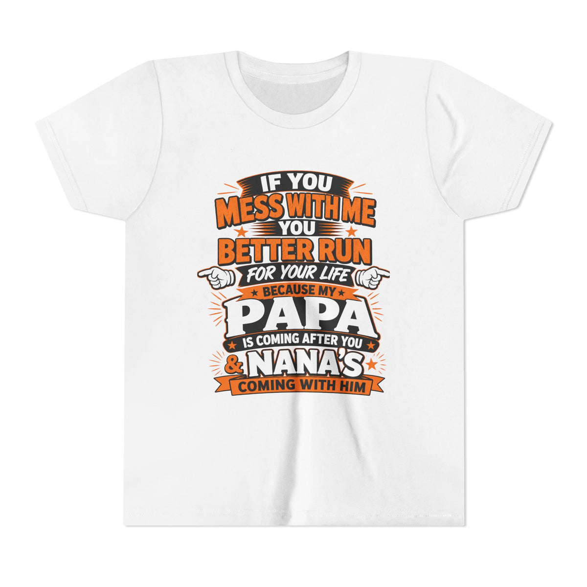 ¿Te metes conmigo? Corre por tu vida. Camiseta Juvenil | Camiseta Divertida