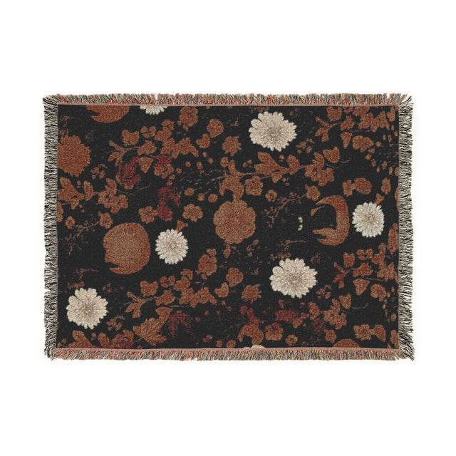 Cozy Floral Woven Throw