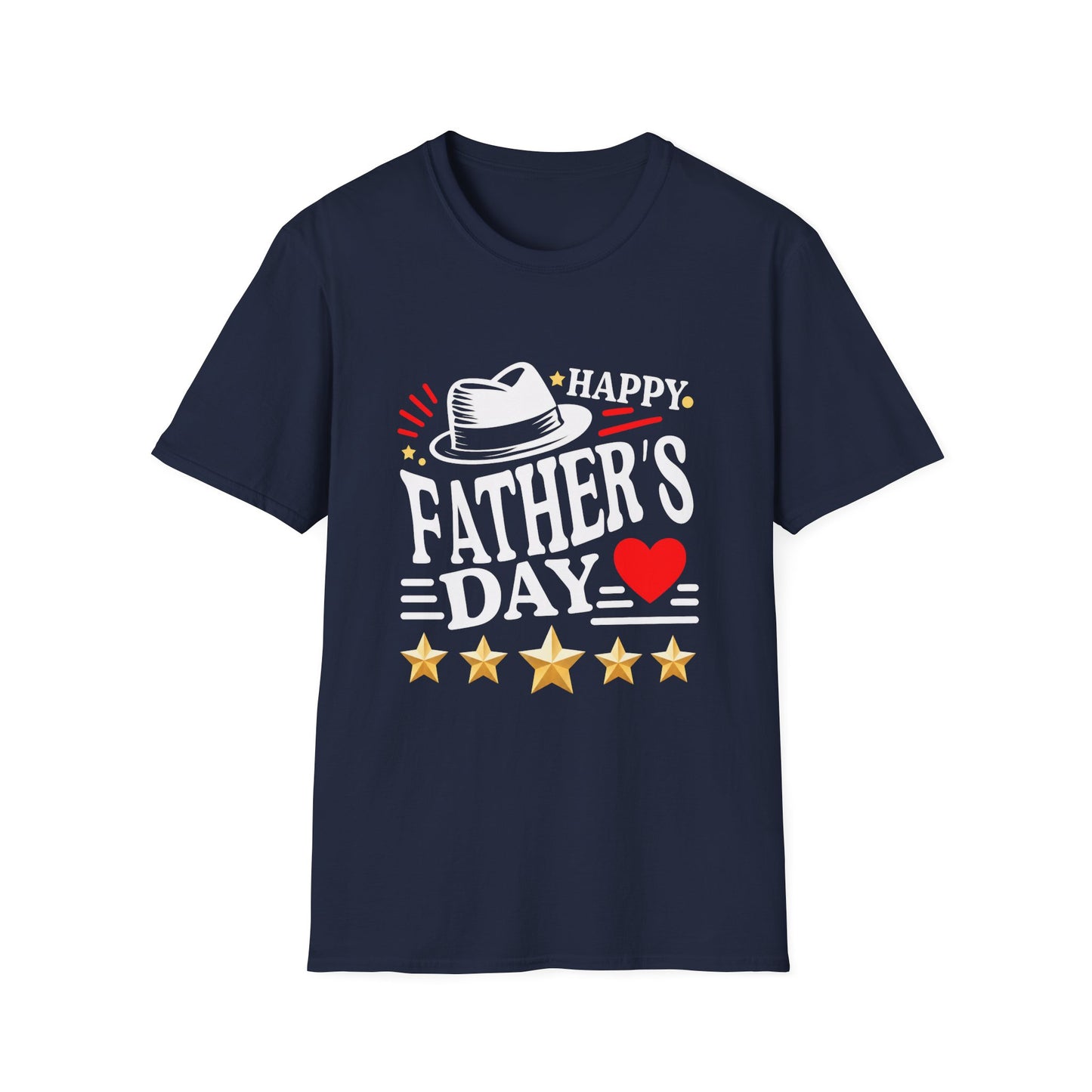 Happy Father's Day heart and stars T-Shirt | Father's Day Tee