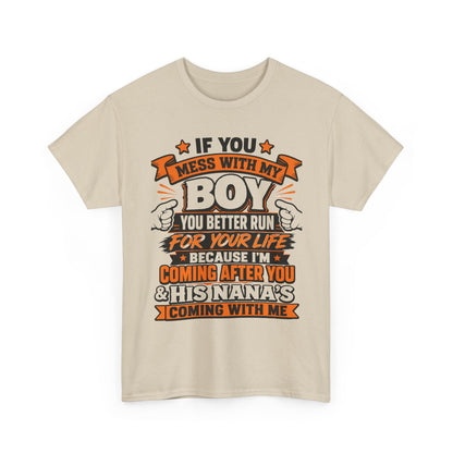 Mess With My Boy T-Shirt | Protective Mom Dad Shirt, Funny Graphic Tee
