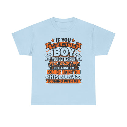 Mess With My Boy T-Shirt | Protective Mom Dad Shirt, Funny Graphic Tee