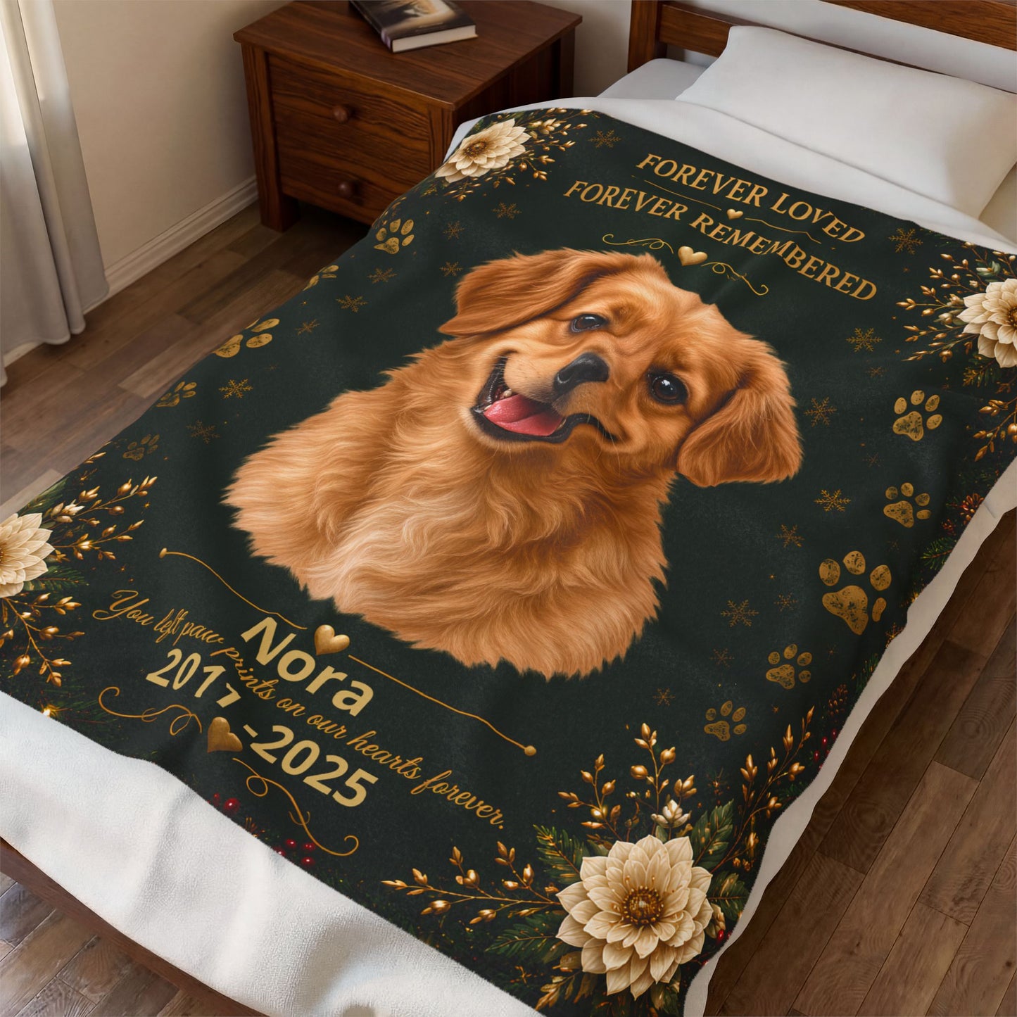 Forever Loved, Forever Remembered™ — Personalized Pet Memorial Blanket