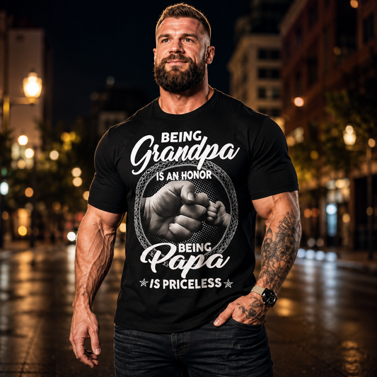 Being Grandpa Is An Honor — Being Papa Is Priceless T-Shirt