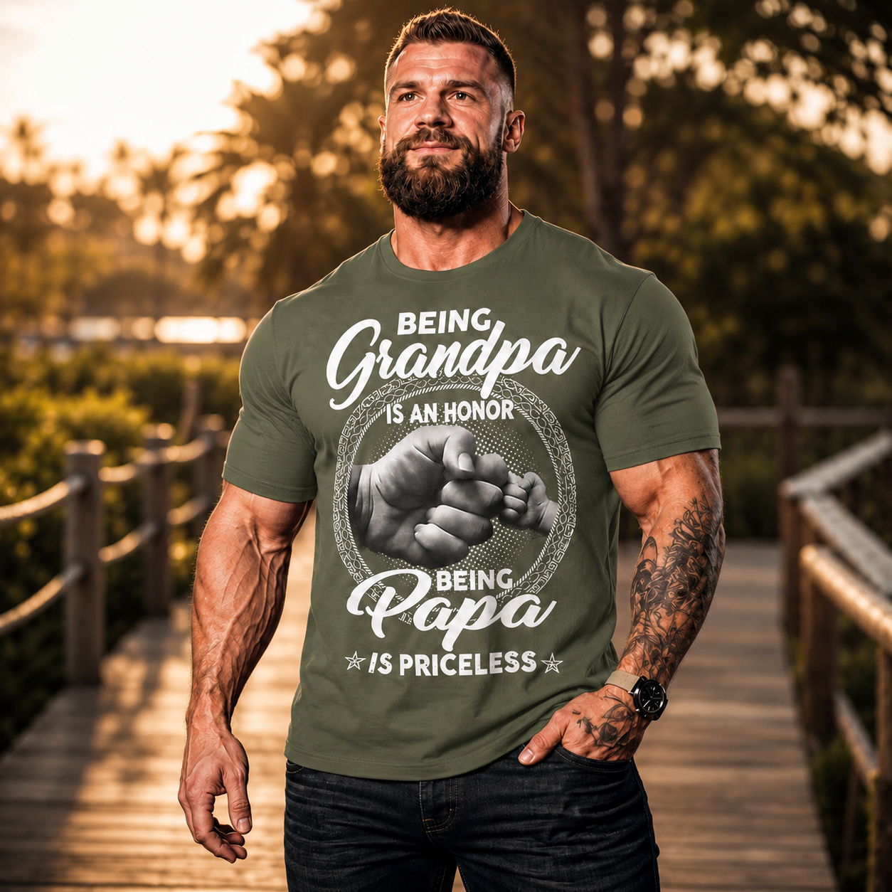Being Grandpa Is An Honor — Being Papa Is Priceless T-Shirt