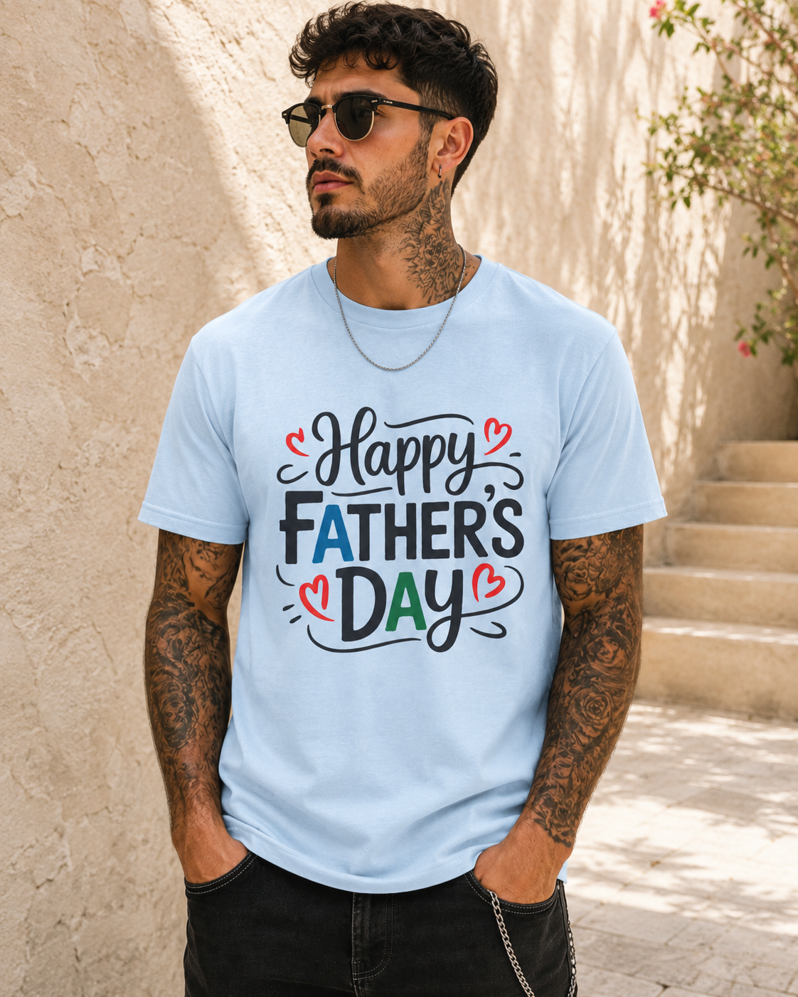 Happy Father’s Day Handwritten Tee — Lightweight Dad T-Shirt