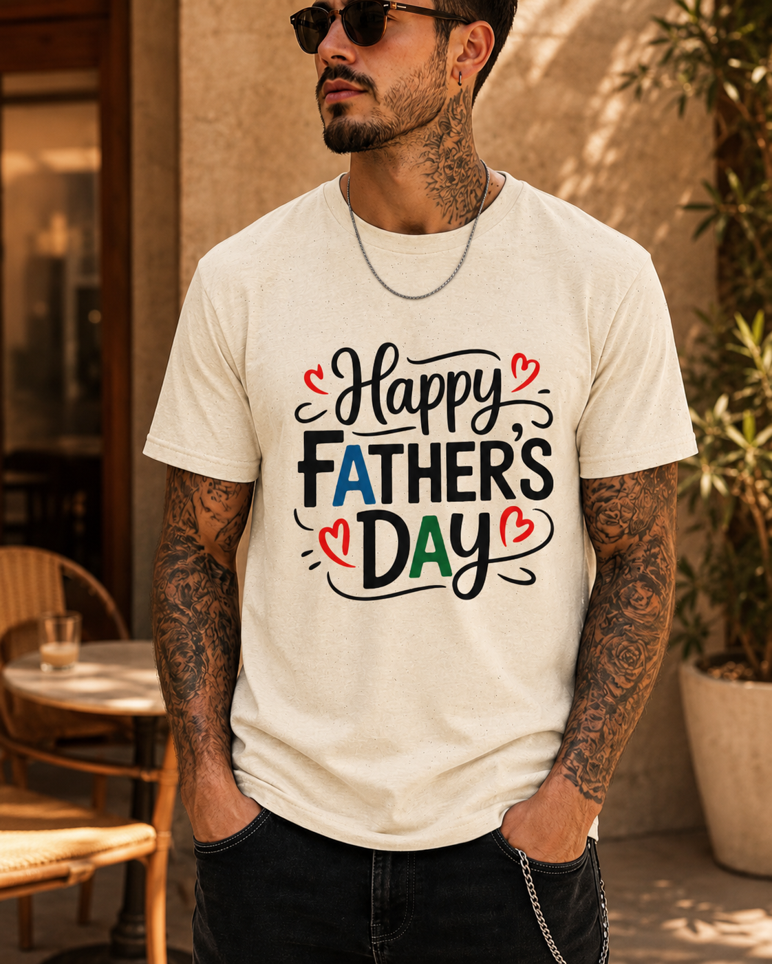 Happy Father’s Day Handwritten Tee — Lightweight Dad T-Shirt