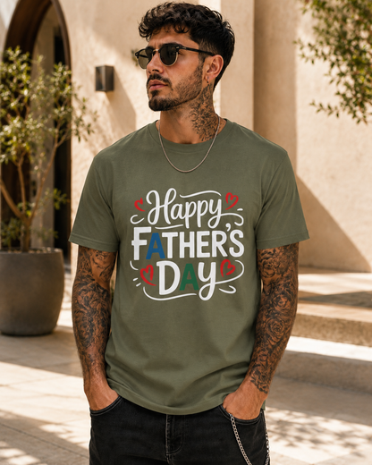 Happy Father's Day colorful lettering T-Shirt | Father's Day shirt