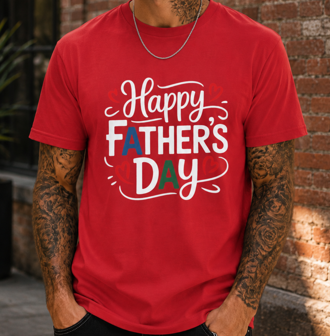 Happy Father's Day colorful lettering T-Shirt | Father's Day shirt