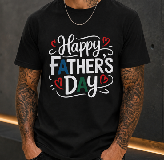 Happy Father's Day colorful lettering T-Shirt | Father's Day shirt