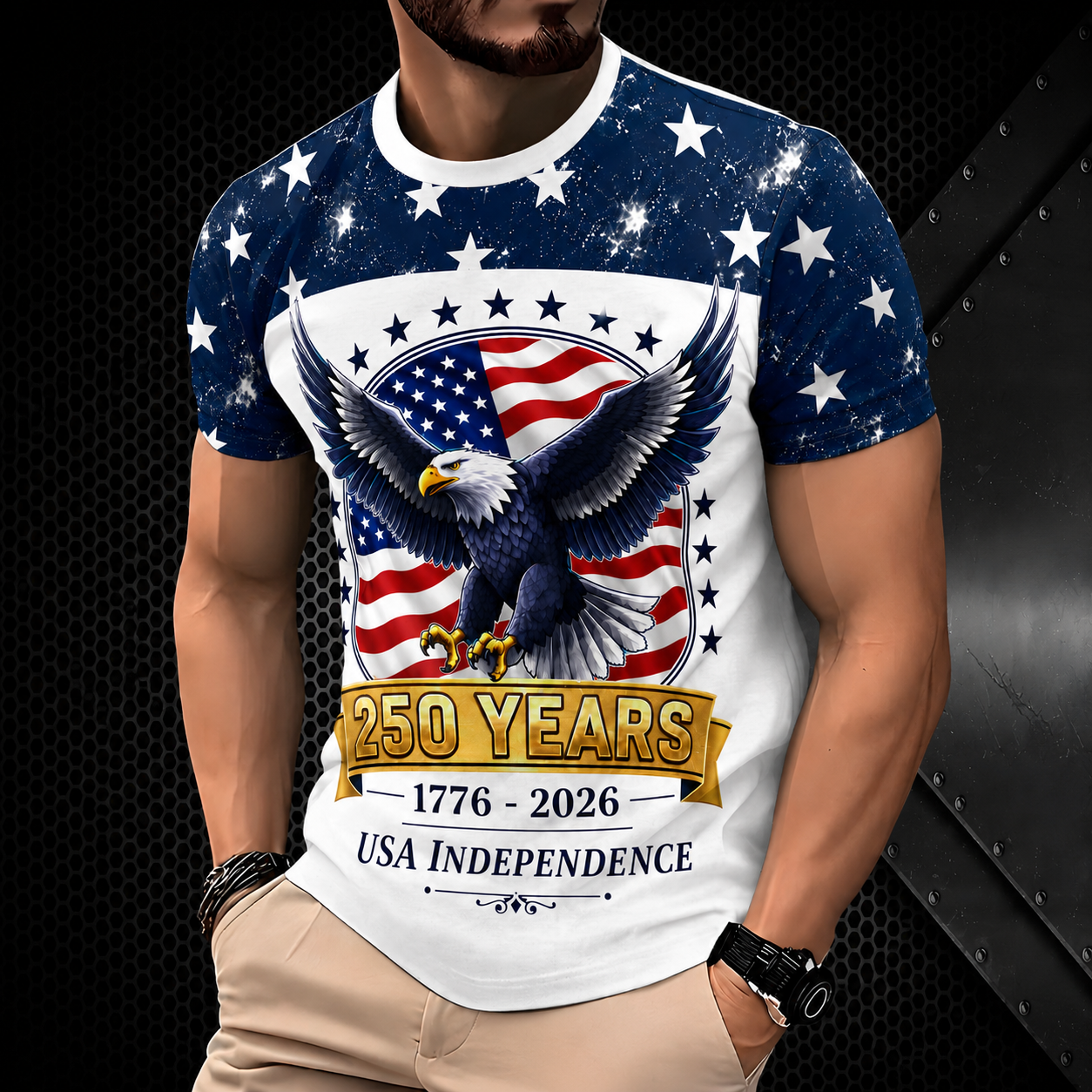 250 Years USA Independence Eagle T-Shirt | 1776-2026 Anniversary