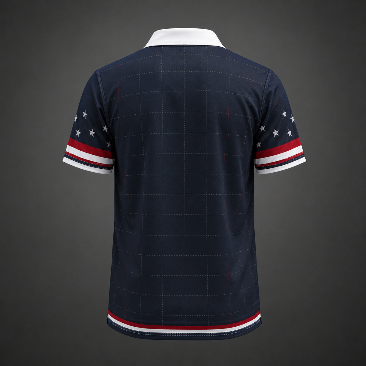 Polo de estrellas y rayas del escudo de EE. UU. 250 años | Americana patriótica