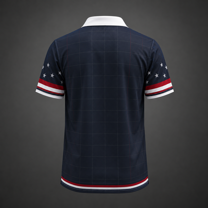 250 Years USA Crest Stars and Stripes Polo Shirt | Patriotic Americana