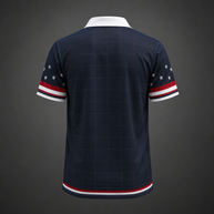 Polo de estrellas y rayas del escudo de EE. UU. 250 años | Americana patriótica