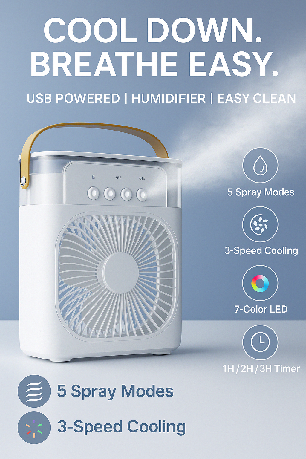 Cool Breeze LED Air Cooler